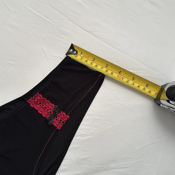 Victoria’s Secret Sexy Little Things black with red lace trim hiphugger panty - Picture 3 of 8